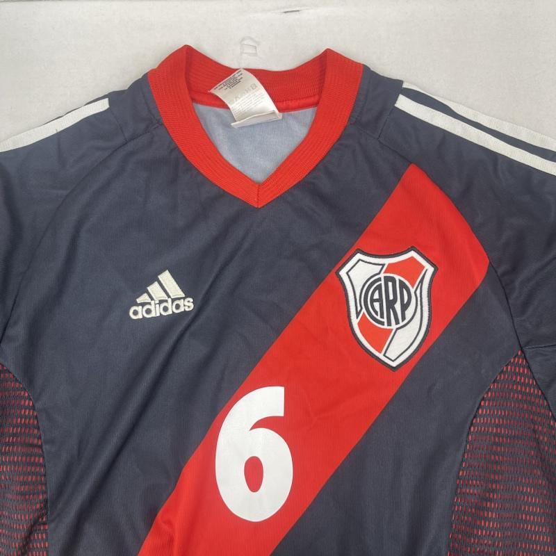 アディダス adidas Tシャツ 半袖 リバープレート 2002-2003 アウェイ シャツ 背番号 ６ 黒 / ブラック / black メンズ USED 古着 中古 50158809