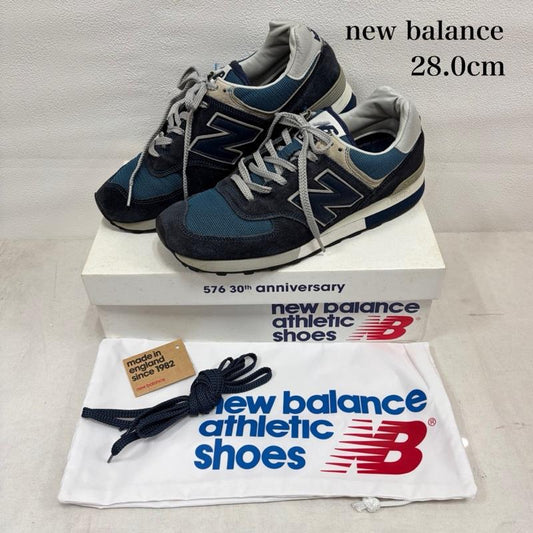 ニューバランス New Balance スニーカー スニーカー M576 ローカット スニーカー 30周年 限定モデル OM576OGN ロゴ 28.0cm ロゴ、文字 紺 / ネイビー / navy メンズ USED 古着 中古 50158810