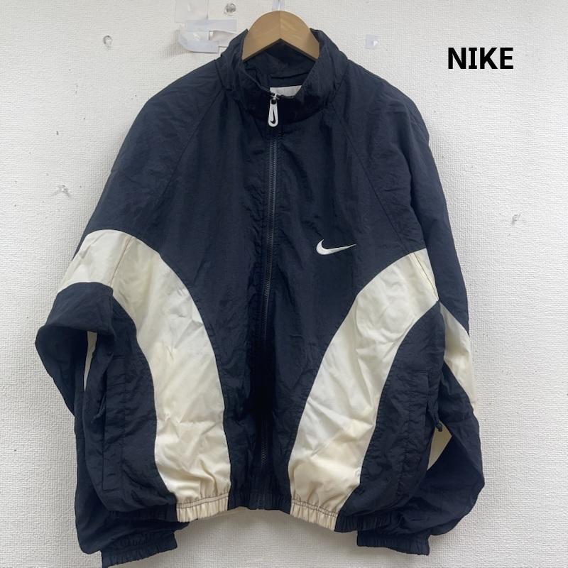 ナイキ NIKE ジャケット、上着 ジャンパー、ブルゾン 90s 白タグ ロゴ 刺繍 ジップアップ ナイロン ジャケット M 黒 / ブラック / black メンズ USED 古着 中古 50158812