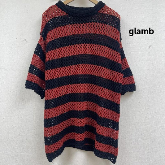 グラム glamb ニット、セーター 半袖 Openwork Border Knit コットン ニット Tシャツ b0222/knt06 M マルチカラー / マルチカラー / multicolor メンズ USED 古着 中古 50158817