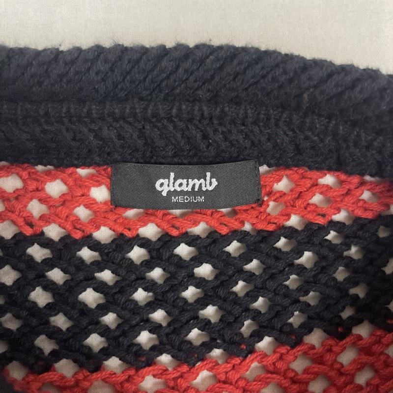 グラム glamb ニット、セーター 半袖 Openwork Border Knit コットン ニット Tシャツ b0222/knt06 M マルチカラー / マルチカラー / multicolor メンズ USED 古着 中古 50158817