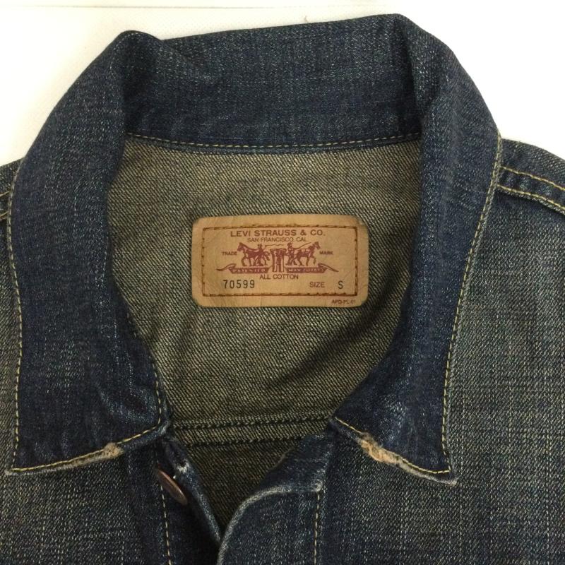リーバイス Levi s ジャケット、上着 ジャケット、ブレザー LEVISリーバイス 70599-0001 デニムトラッカージャケット S 無地 インディゴ / インディゴ / Indigo メンズ USED 古着 中古 50158819