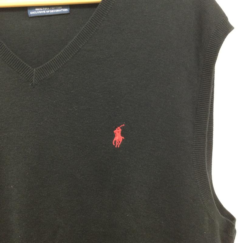 ラルフローレン RALPHLAUREN ベスト ベスト ralph lauren コットン ベスト XL 無地 黒 / ブラック / black メンズ USED 古着 中古 50158825