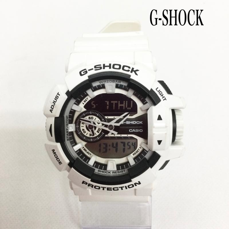 ジーショック G-SHOCK 腕時計 アナログ（クォーツ式） G-SHOCK Gショック ジーショック GA-400 シリーズ カシオ CASIO アナデジ 腕時計 - 白 / ホワイト / white メンズ USED 古着 中古 50158829