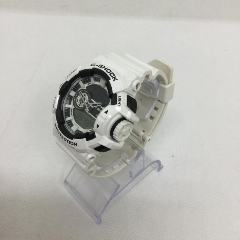 ジーショック G-SHOCK 腕時計 アナログ（クォーツ式） G-SHOCK Gショック ジーショック GA-400 シリーズ カシオ CASIO アナデジ 腕時計 - 白 / ホワイト / white メンズ USED 古着 中古 50158829
