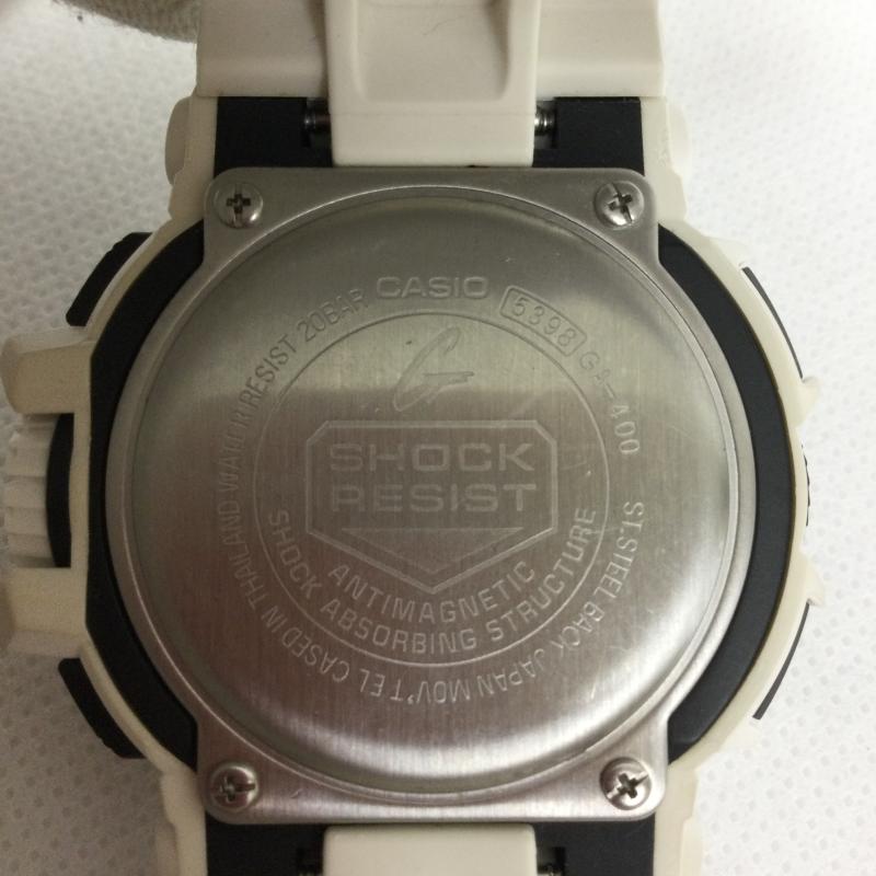 ジーショック G-SHOCK 腕時計 アナログ（クォーツ式） G-SHOCK Gショック ジーショック GA-400 シリーズ カシオ CASIO アナデジ 腕時計 - 白 / ホワイト / white メンズ USED 古着 中古 50158829