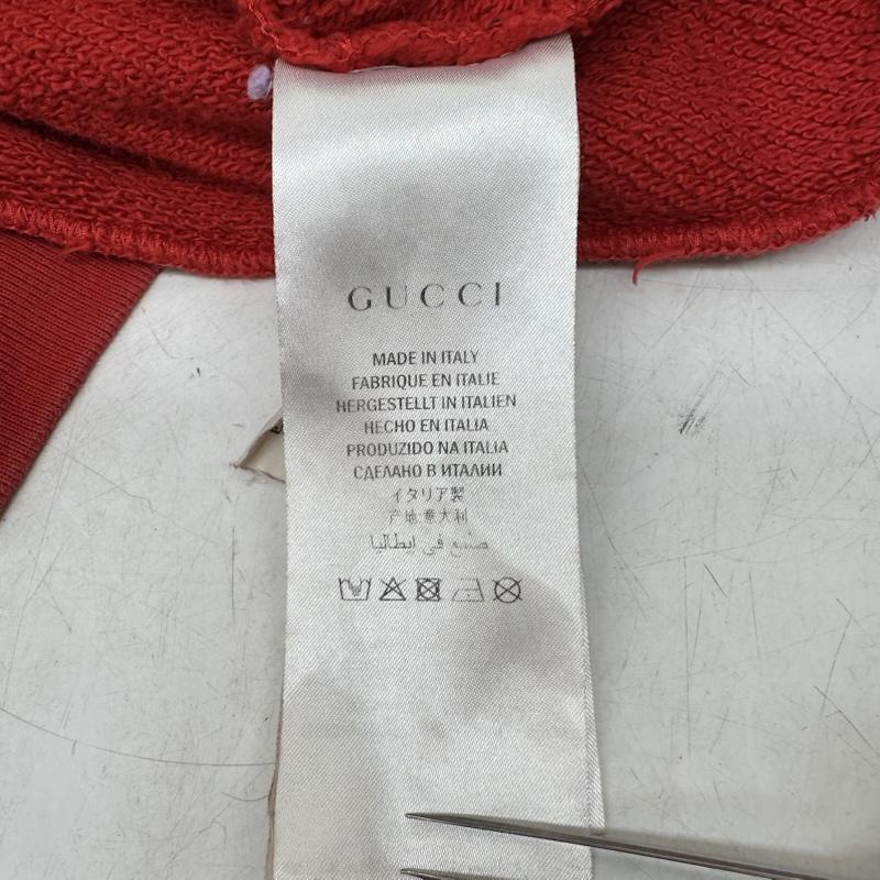 グッチ GUCCI トレーナー 長袖 GG ロゴ プリント ラグラン スウェット L 青 / ブルー / blue X 赤 / レッド / red メンズ USED 古着 中古 50158834