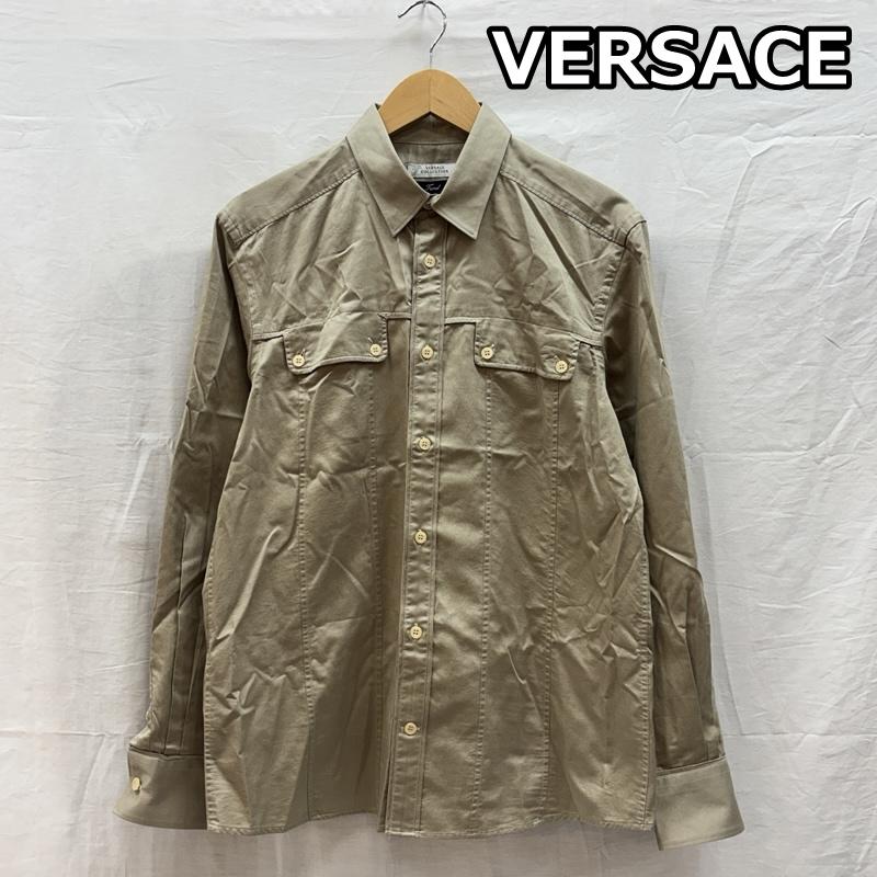ヴェルサーチ VERSACE シャツ、ブラウス 長袖 Trend 光沢 レギュラーカラー 長袖 シャツ - メンズ USED 古着 中古 50158849