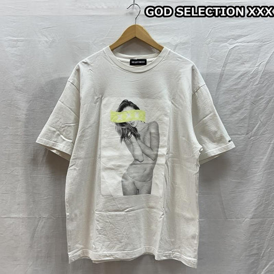 ゴッドセレクショントリプルエックス GOD SELECTION XXX Tシャツ 半袖 9周年記念 ミランダカー フォトプリント クルーネック 半袖 Tシャツ XL 白 / ホワイト / white メンズ USED 古着 中古 50158852