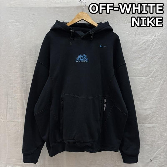 ナイキ NIKE パーカー 長袖 DN1760-010 OFF-WHITE FLC HOODIE オフホワイト コラボ プルオーバー フーディ パーカー L メンズ USED 古着 中古 50158856