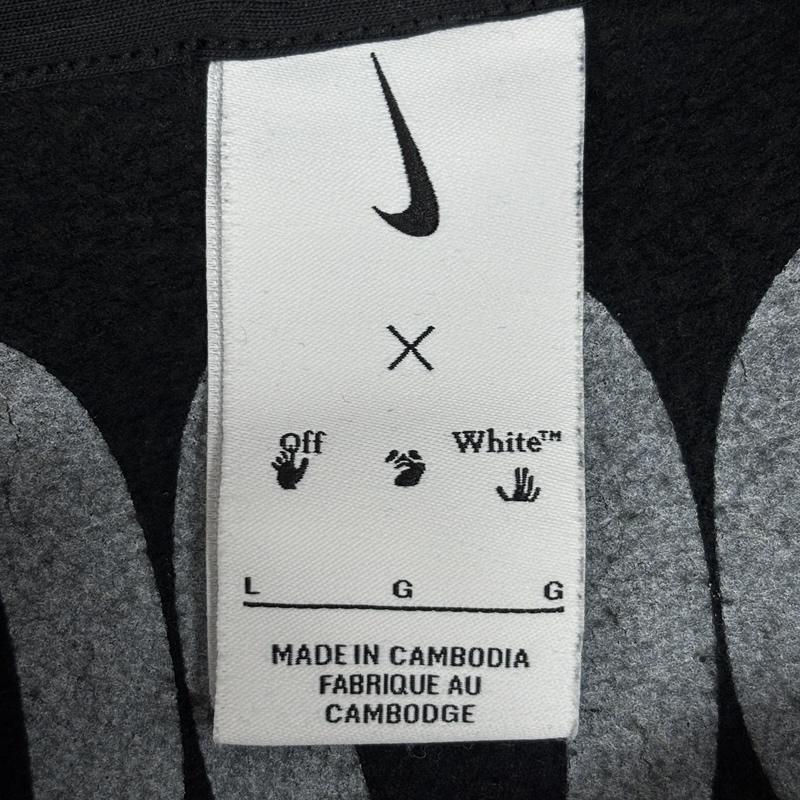ナイキ NIKE パーカー 長袖 DN1760-010 OFF-WHITE FLC HOODIE オフホワイト コラボ プルオーバー フーディ パーカー L メンズ USED 古着 中古 50158856