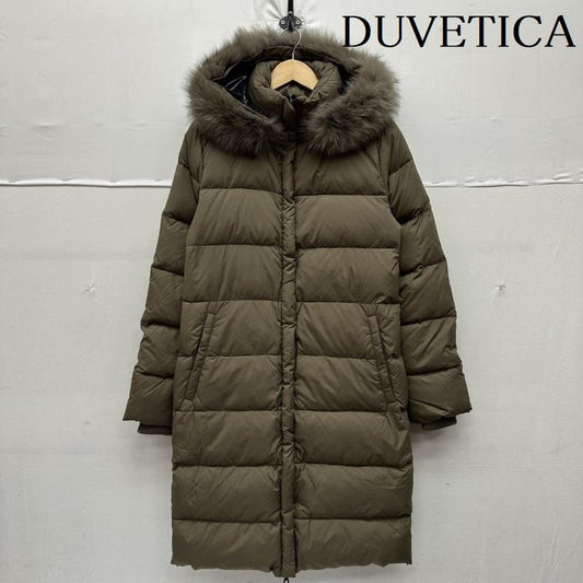 デュベティカ DUVETICA ジャケット、上着 ダウンジャケット DENEBDUE デネブドゥエ ファー ダウン コート 192-D8110043N02-11620-FN 40 カーキ / カーキ / khaki レディース USED 古着 中古 50158863