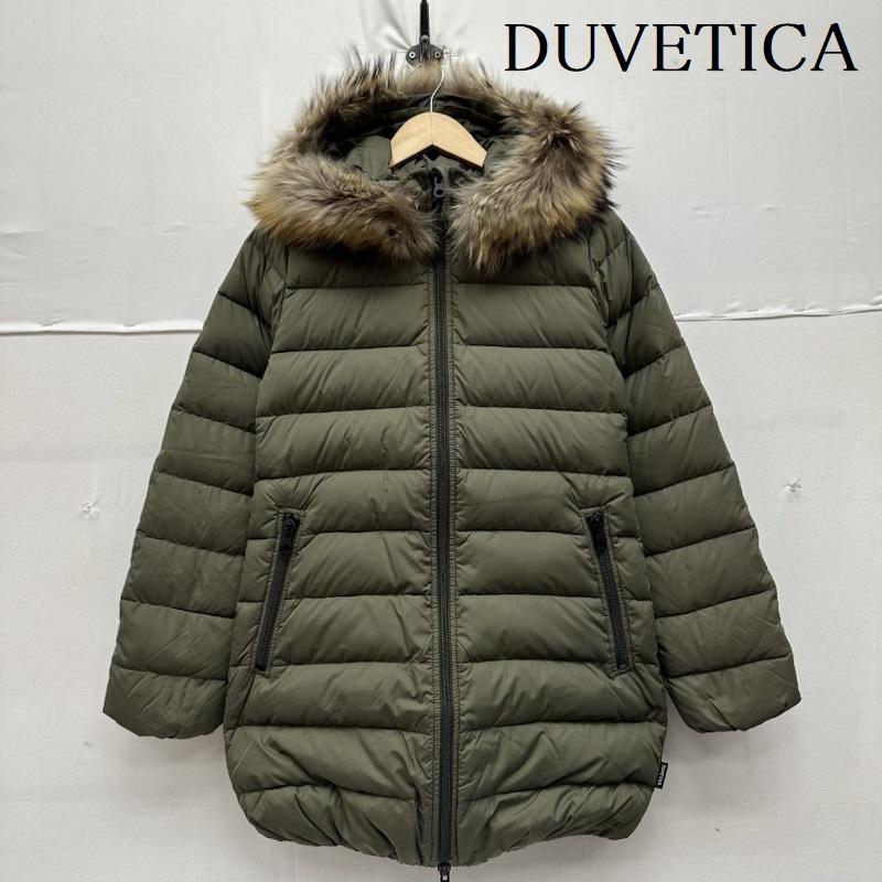 デュベティカ DUVETICA ジャケット、上着 ダウンジャケット CELEBROS フード ファー ダウン コート 192-D8120004N00-11620-MN 40 カーキオリーブ / カーキオリーブ / レディース USED 古着 中古 50158865