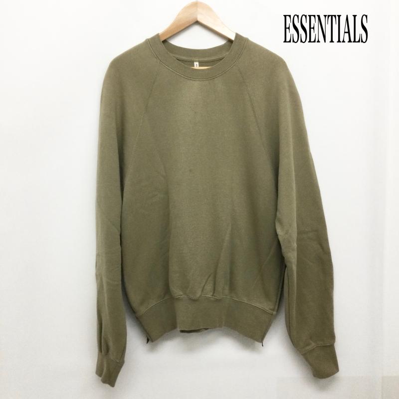エッセンシャルズ ESSENTIALS トレーナー 長袖 essentials スウェット クルーネック S 無地 ベージュ / ベージュ / beige メンズ USED 古着 中古 50158872