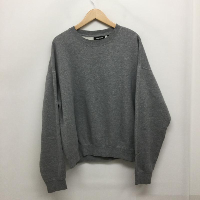 エッセンシャルズ ESSENTIALS トレーナー 長袖 essentials スウェット クルーネック バックロゴ　5568-343-0063 S ロゴ、文字 灰 / グレー / gray メンズ USED 古着 中古 50158873