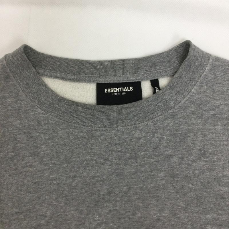 エッセンシャルズ ESSENTIALS トレーナー 長袖 essentials スウェット クルーネック バックロゴ　5568-343-0063 S ロゴ、文字 灰 / グレー / gray メンズ USED 古着 中古 50158873