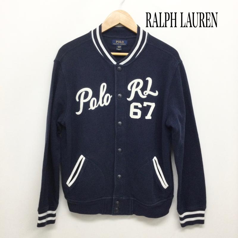 ラルフローレン RALPHLAUREN ジャケット、上着 ジャンパー、ブルゾン RALPHLAUREN ラルフローレン コットンスタジャン　ロゴボタン　刺繡ロゴ L 刺繍 紺 / ネイビー / navy レディース USED 古着 中古 50158876