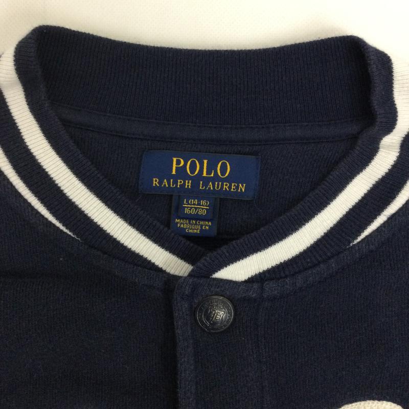 ラルフローレン RALPHLAUREN ジャケット、上着 ジャンパー、ブルゾン RALPHLAUREN ラルフローレン コットンスタジャン　ロゴボタン　刺繡ロゴ L 刺繍 紺 / ネイビー / navy レディース USED 古着 中古 50158876