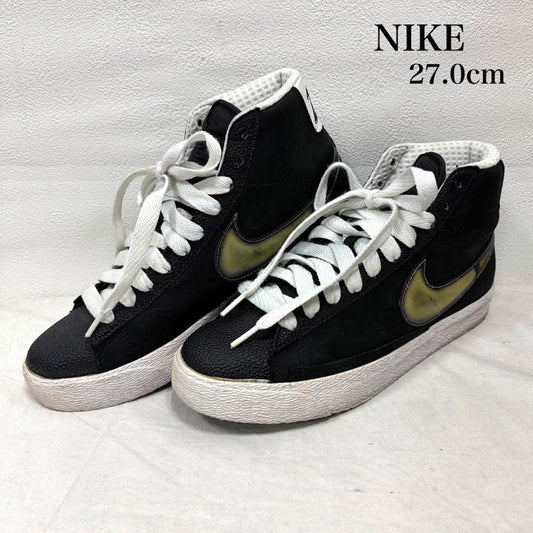ナイキ NIKE スニーカー スニーカー blazer high premium 330245-001 ブレーザー ハイカット スニーカー 213 ロゴ 刺繍 27.0cm ロゴ、文字 黒 / ブラック / black X 白 / ホワイト / white メンズ USED 古着 中古 50158878