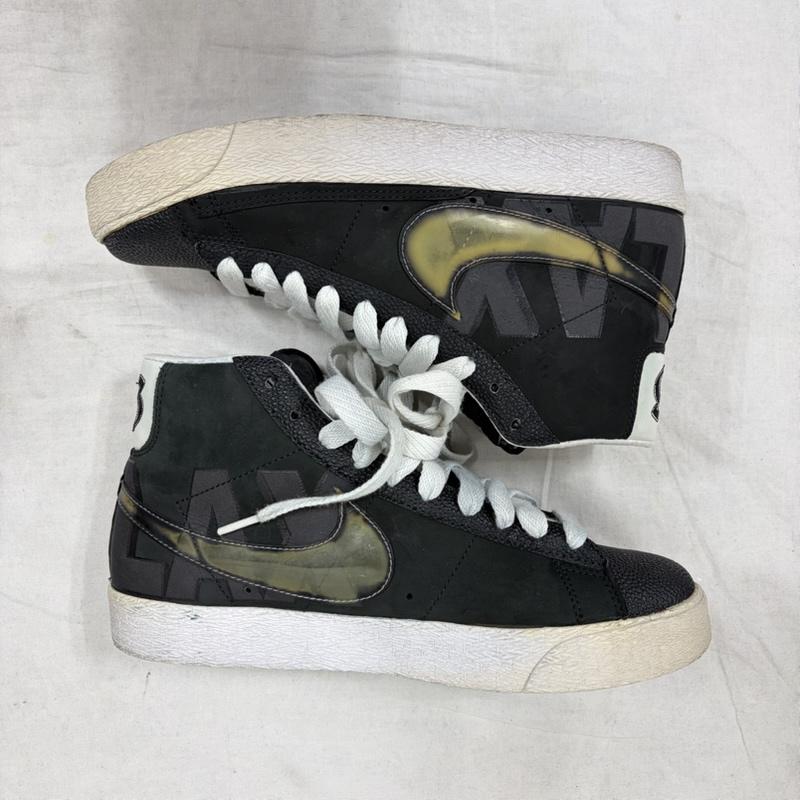 ナイキ NIKE スニーカー スニーカー blazer high premium 330245-001 ブレーザー ハイカット スニーカー 213 ロゴ 刺繍 27.0cm ロゴ、文字 黒 / ブラック / black X 白 / ホワイト / white メンズ USED 古着 中古 50158878