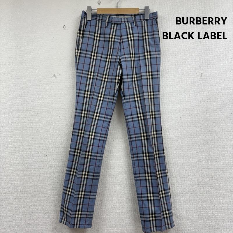 バーバリーブラックレーベル BURBERRY BLACK LABEL パンツ スラックス ノバチェック柄 コットン スラックス パンツ BMS50-911-24 青 / ブルー / blue メンズ USED 古着 中古 50158913