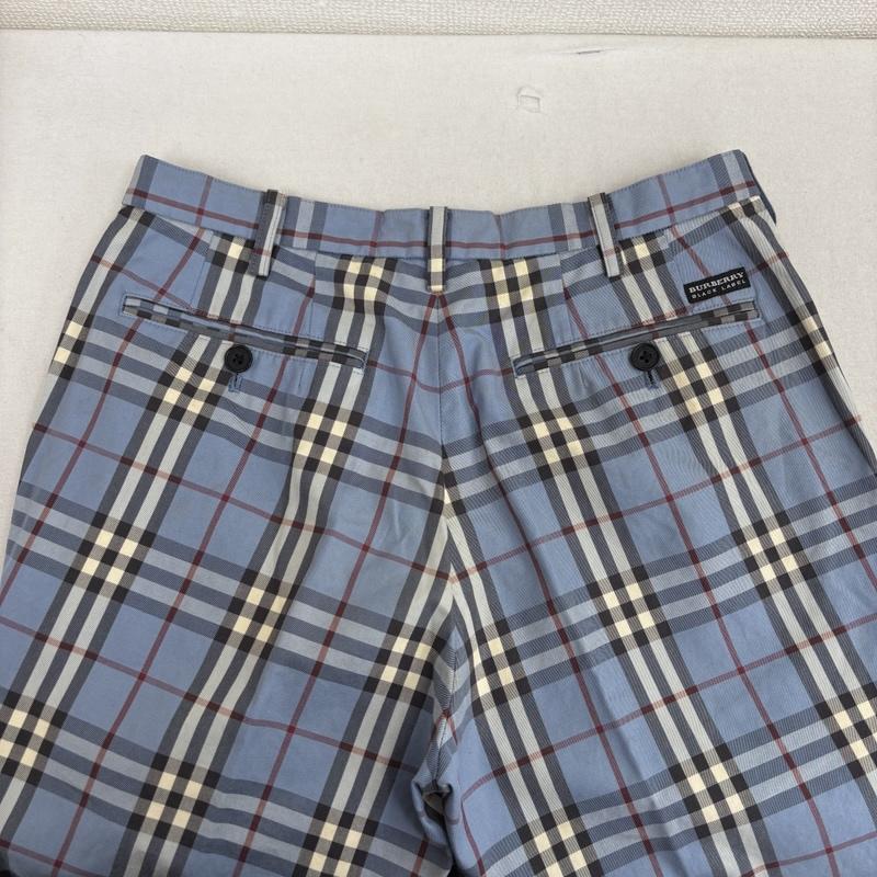 バーバリーブラックレーベル BURBERRY BLACK LABEL パンツ スラックス ノバチェック柄 コットン スラックス パンツ BMS50-911-24 青 / ブルー / blue メンズ USED 古着 中古 50158913