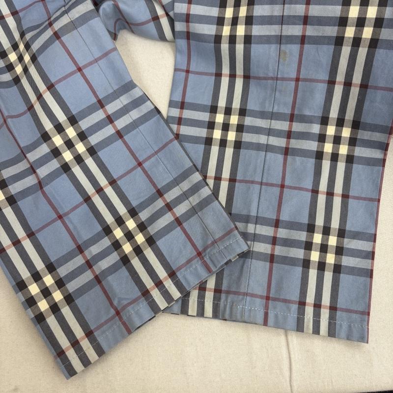 バーバリーブラックレーベル BURBERRY BLACK LABEL パンツ スラックス ノバチェック柄 コットン スラックス パンツ BMS50-911-24 青 / ブルー / blue メンズ USED 古着 中古 50158913