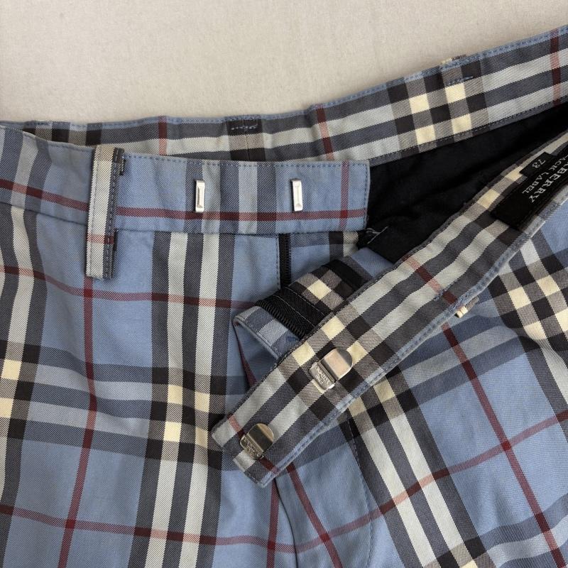 バーバリーブラックレーベル BURBERRY BLACK LABEL パンツ スラックス ノバチェック柄 コットン スラックス パンツ BMS50-911-24 青 / ブルー / blue メンズ USED 古着 中古 50158913