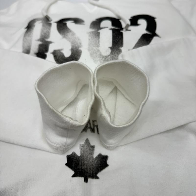 ディースクエアード DSQUARED2 パーカー 長袖 Suburbans ロゴ プリント パーカー S74GU0757 M 白 / ホワイト / white メンズ USED 古着 中古 50158914