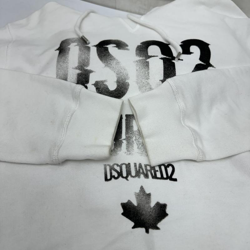 ディースクエアード DSQUARED2 パーカー 長袖 Suburbans ロゴ プリント パーカー S74GU0757 M 白 / ホワイト / white メンズ USED 古着 中古 50158914