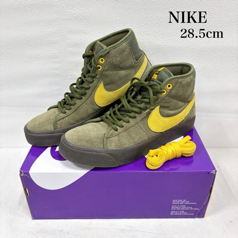 ナイキ NIKE スニーカー スニーカー ANTIHERO アンタイヒーロー SB ZOOM BLAZER MID QS HM5838-300 ハイカット スニーカー 28.5cm 28.5cm ロゴ、文字 X 刺繍 カーキ / カーキ / khaki X 黄 / イエロー / yellow メンズ USED 古着 中古 50158929