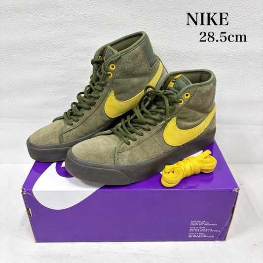 ナイキ NIKE スニーカー スニーカー ANTIHERO アンタイヒーロー SB ZOOM BLAZER MID QS HM5838-300 ハイカット スニーカー 28.5cm 28.5cm ロゴ、文字 X 刺繍 カーキ / カーキ / khaki X 黄 / イエロー / yellow メンズ USED 古着 中古 50158929