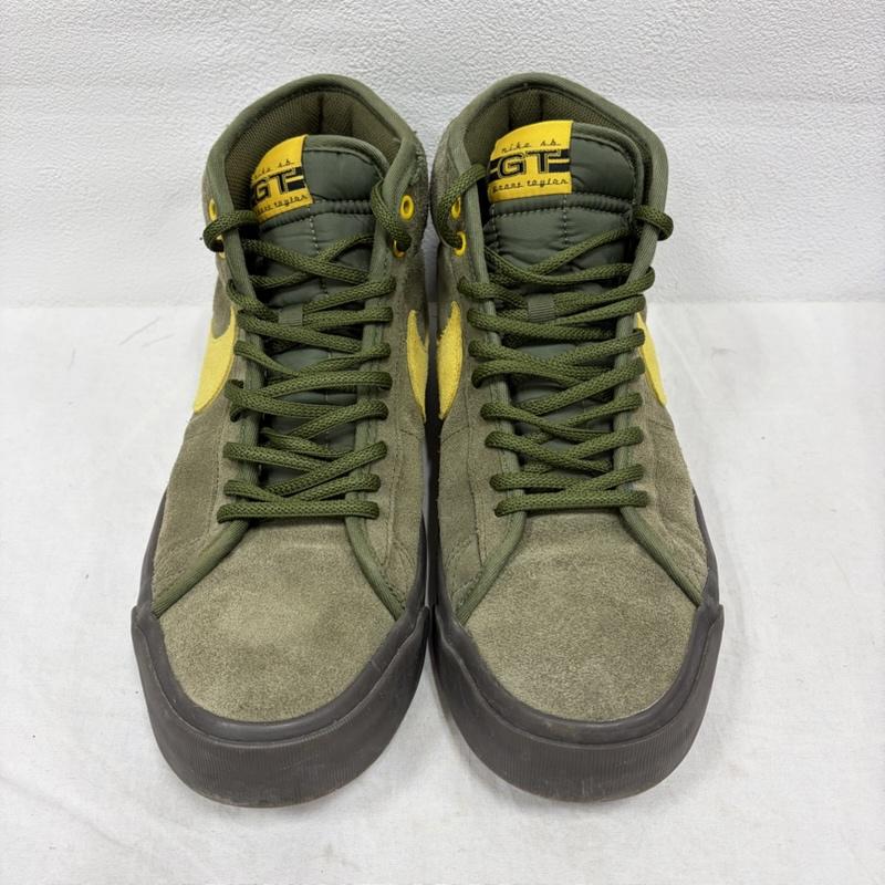 ナイキ NIKE スニーカー スニーカー ANTIHERO アンタイヒーロー SB ZOOM BLAZER MID QS HM5838-300 ハイカット スニーカー 28.5cm 28.5cm ロゴ、文字 X 刺繍 カーキ / カーキ / khaki X 黄 / イエロー / yellow メンズ USED 古着 中古 50158929