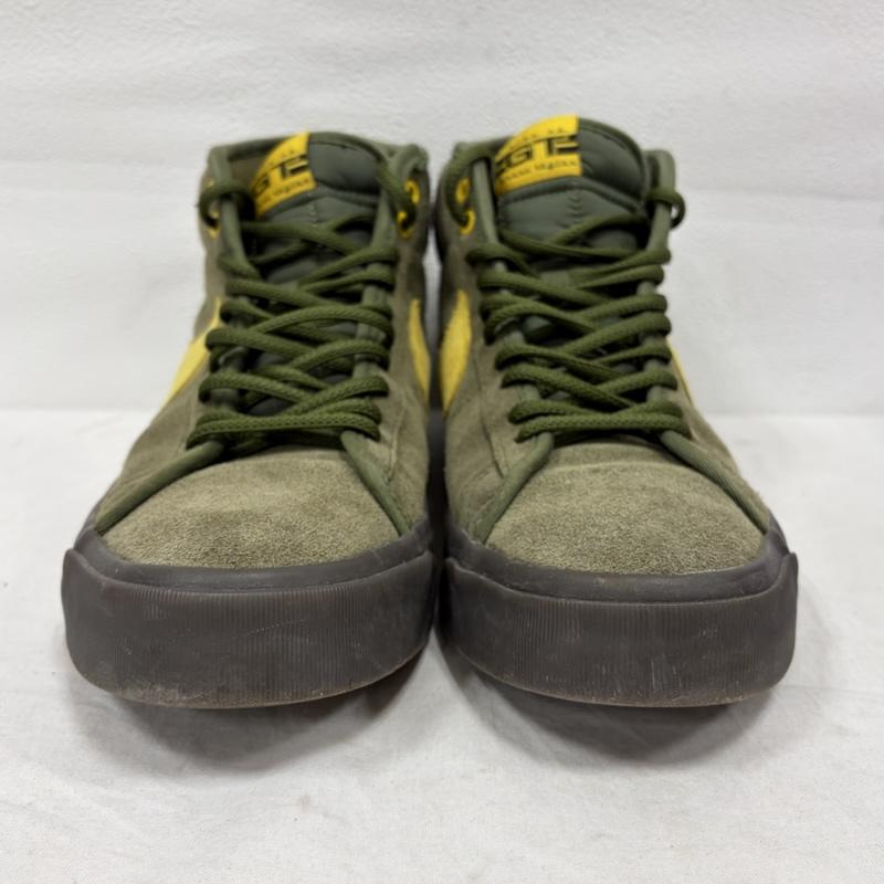 ナイキ NIKE スニーカー スニーカー ANTIHERO アンタイヒーロー SB ZOOM BLAZER MID QS HM5838-300 ハイカット スニーカー 28.5cm 28.5cm ロゴ、文字 X 刺繍 カーキ / カーキ / khaki X 黄 / イエロー / yellow メンズ USED 古着 中古 50158929
