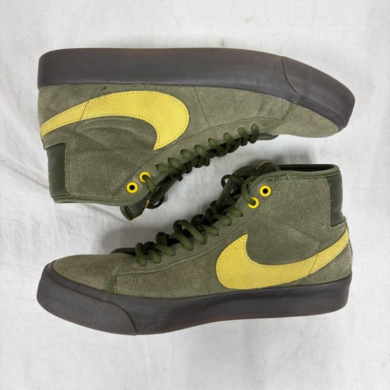 ナイキ NIKE スニーカー スニーカー ANTIHERO アンタイヒーロー SB ZOOM BLAZER MID QS HM5838-300 ハイカット スニーカー 28.5cm 28.5cm ロゴ、文字 X 刺繍 カーキ / カーキ / khaki X 黄 / イエロー / yellow メンズ USED 古着 中古 50158929
