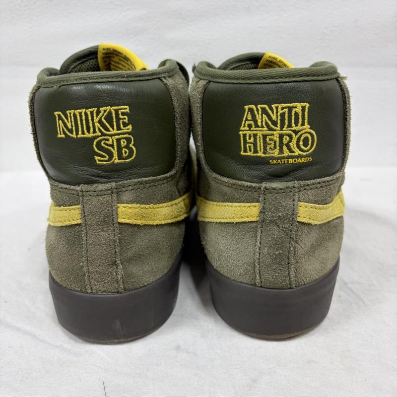 ナイキ NIKE スニーカー スニーカー ANTIHERO アンタイヒーロー SB ZOOM BLAZER MID QS HM5838-300 ハイカット スニーカー 28.5cm 28.5cm ロゴ、文字 X 刺繍 カーキ / カーキ / khaki X 黄 / イエロー / yellow メンズ USED 古着 中古 50158929