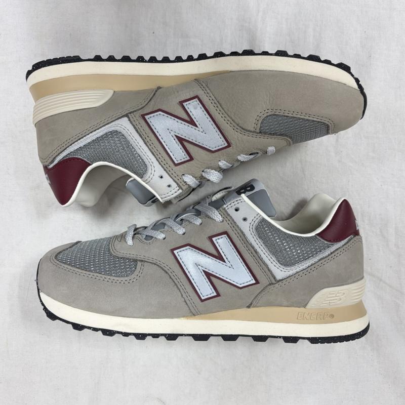 ニューバランス New Balance スニーカー スニーカー U574SKB ロゴ ローカット スニーカー スウェード メッシュ 26.5cm 26.5cm ロゴ、文字 灰 / グレー / gray X ボルドー / ボルドー / メンズ USED 古着 中古 50158932