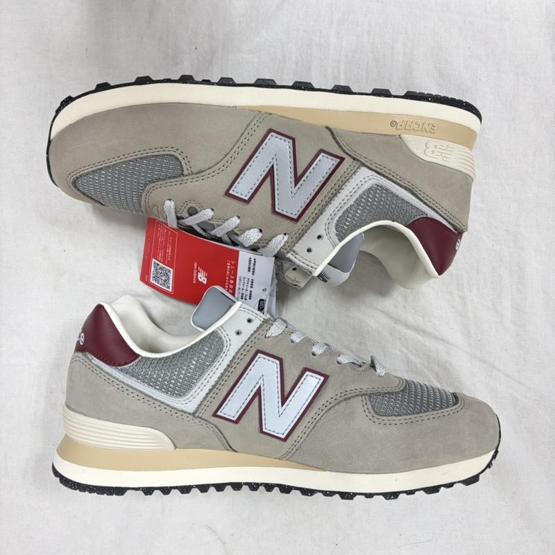 ニューバランス New Balance スニーカー スニーカー U574SKB ロゴ ローカット スニーカー スウェード メッシュ 26.5cm 26.5cm ロゴ、文字 灰 / グレー / gray X ボルドー / ボルドー / メンズ USED 古着 中古 50158932