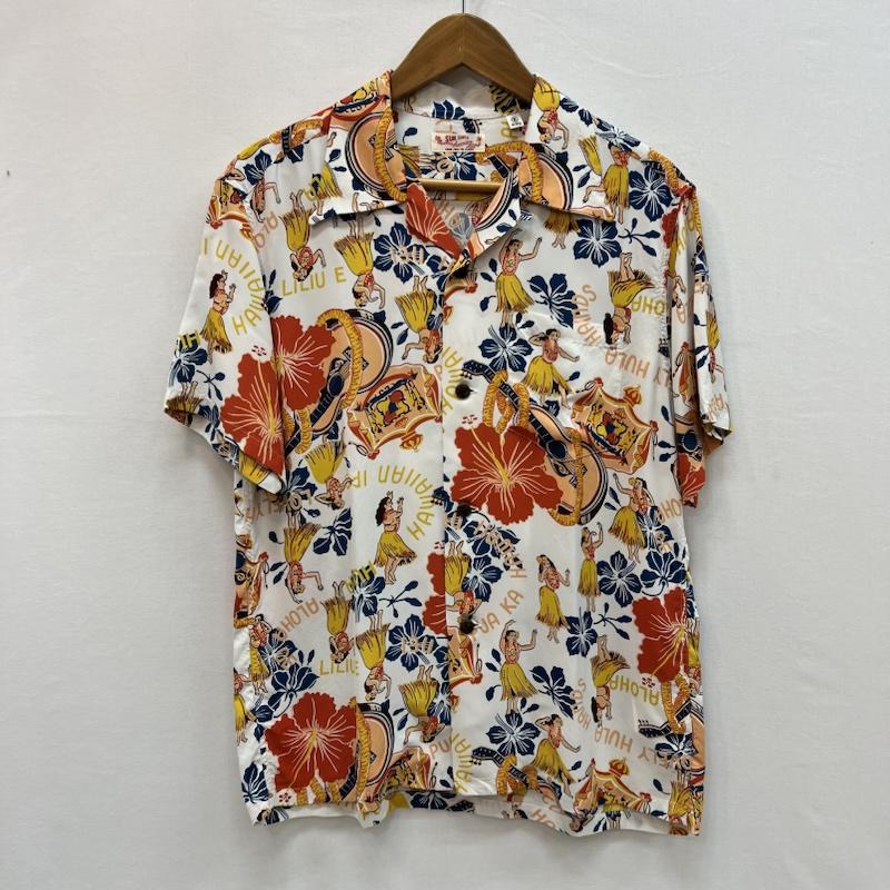 サンサーフ SUN SURF シャツ、ブラウス 半袖 SS39424 アロハシャツ WAIKIKI MAP S 紺 / ネイビー / navy メンズ USED 古着 中古 50158944