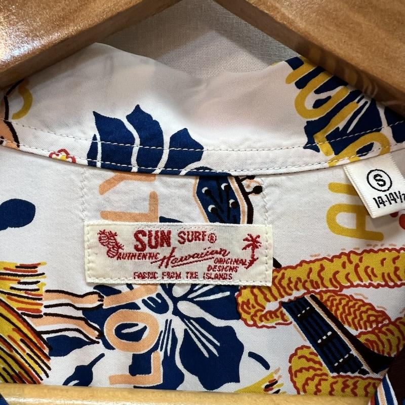 サンサーフ SUN SURF シャツ、ブラウス 半袖 SS39424 アロハシャツ WAIKIKI MAP S 紺 / ネイビー / navy メンズ USED 古着 中古 50158944
