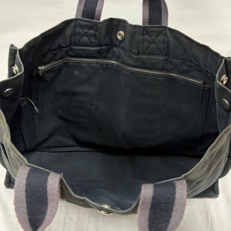 エルメス HERMES トートバッグ トートバッグ フールトゥMM トートバッグ キャンバス - 無地 黒 / ブラック / black X チャコールグレー / チャコールグレー / レディース USED 古着 中古 50158945