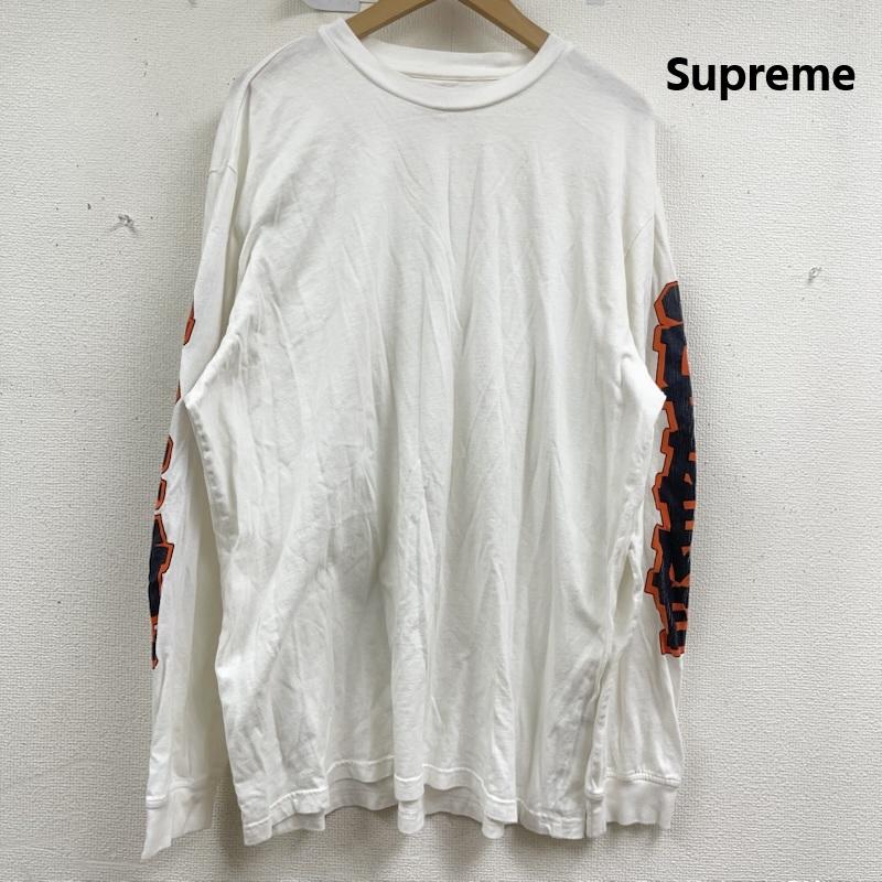 シュプリーム Supreme Tシャツ 長袖 Old English L/S Top 両袖 グラフィック プリント ロンT XL 白 / ホワイト / white メンズ USED 古着 中古 50158948