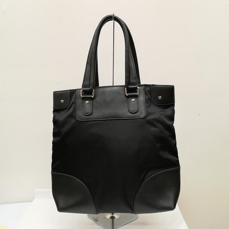 ドルチェアンドガッバーナ DOLCE&GABBANA トートバッグ トートバッグ トートバッグ ナイロン レザー ロゴプレート - 黒 / ブラック / black メンズ USED 古着 中古 50158967