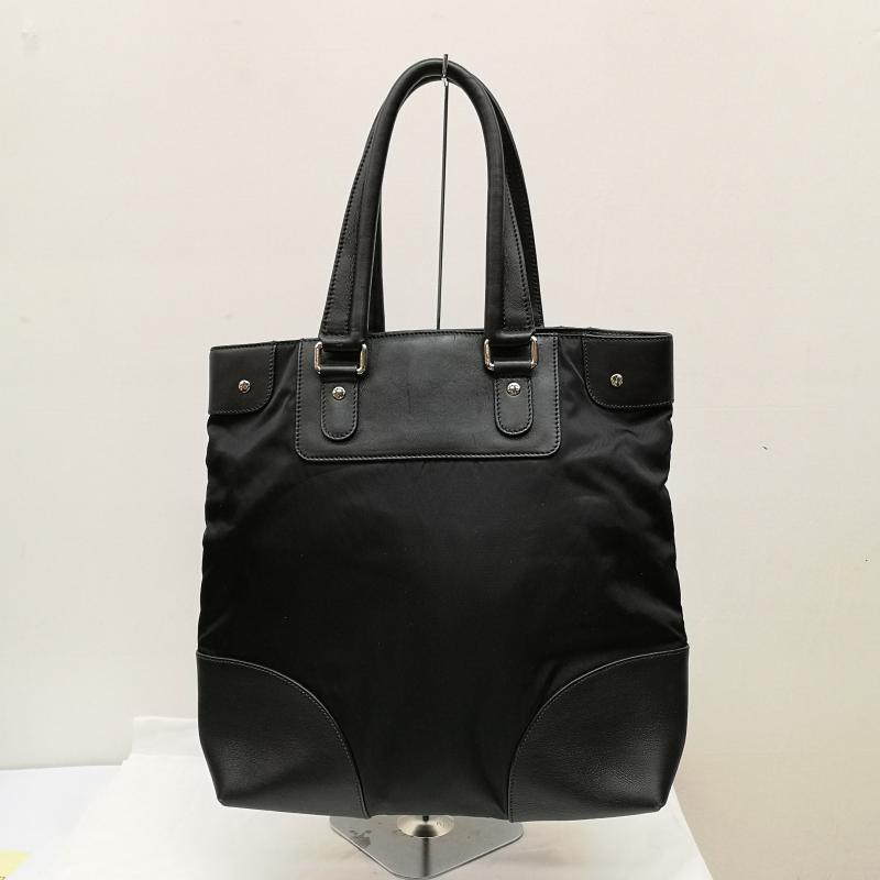 ドルチェアンドガッバーナ DOLCE&GABBANA トートバッグ トートバッグ トートバッグ ナイロン レザー ロゴプレート - 黒 / ブラック / black メンズ USED 古着 中古 50158967