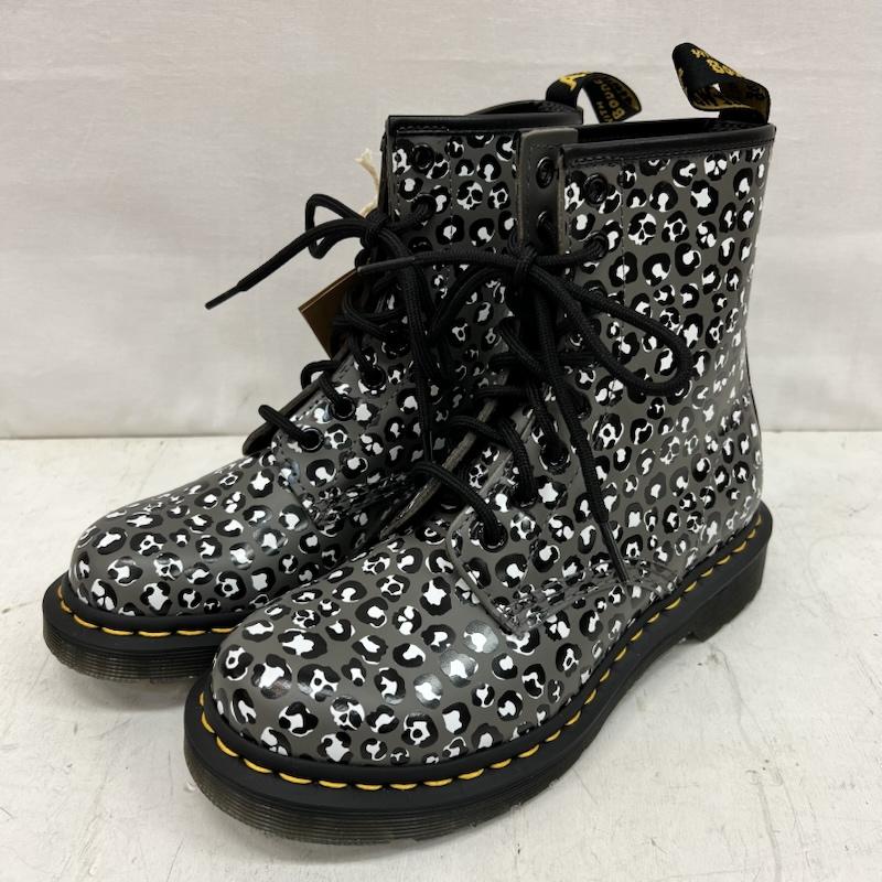 ドクターマーチン Dr.Martens ブーツ 一般 レオパード スカル 8ホールブーツ 27652 UK：4 灰 / グレー / gray レディース USED 古着 中古 50158972
