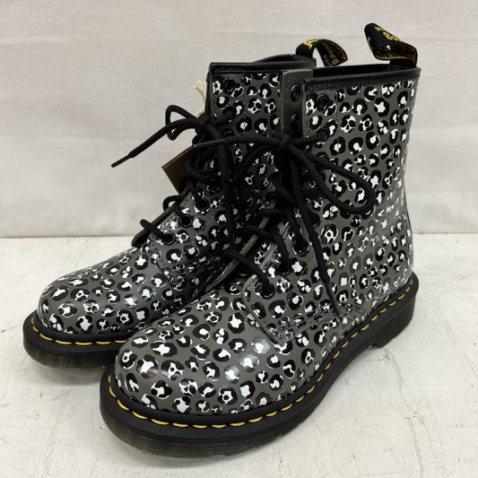 ドクターマーチン Dr.Martens ブーツ 一般 レオパード スカル 8ホールブーツ 27652 UK：4 灰 / グレー / gray レディース USED 古着 中古 50158972