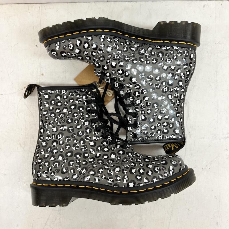 ドクターマーチン Dr.Martens ブーツ 一般 レオパード スカル 8ホールブーツ 27652 UK：4 灰 / グレー / gray レディース USED 古着 中古 50158972