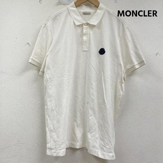 モンクレール MONCLER ポロシャツ 半袖 MAGLIA POLO ロゴ パッチ コットン ポロシャツ F10918A70200 84556 XXL 白 / ホワイト / white メンズ USED 古着 中古 50158975
