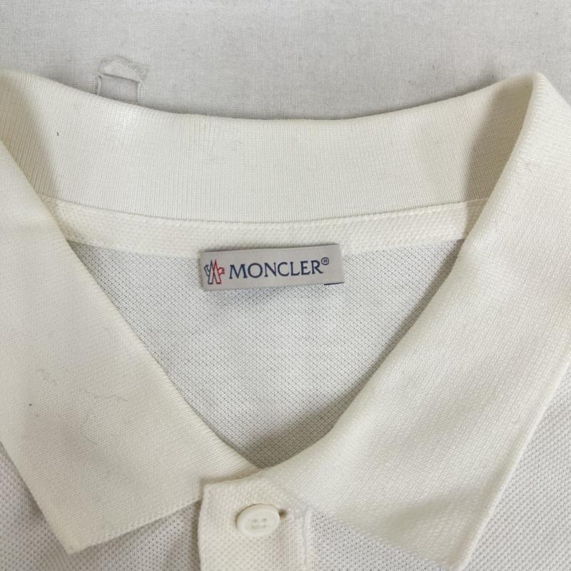 モンクレール MONCLER ポロシャツ 半袖 MAGLIA POLO ロゴ パッチ コットン ポロシャツ F10918A70200 84556 XXL 白 / ホワイト / white メンズ USED 古着 中古 50158975