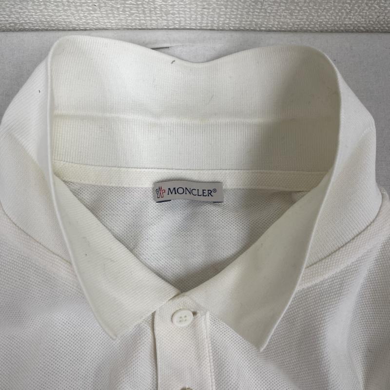 モンクレール MONCLER ポロシャツ 半袖 MAGLIA POLO ロゴ パッチ コットン ポロシャツ F10918A70200 84556 XXL 白 / ホワイト / white メンズ USED 古着 中古 50158975